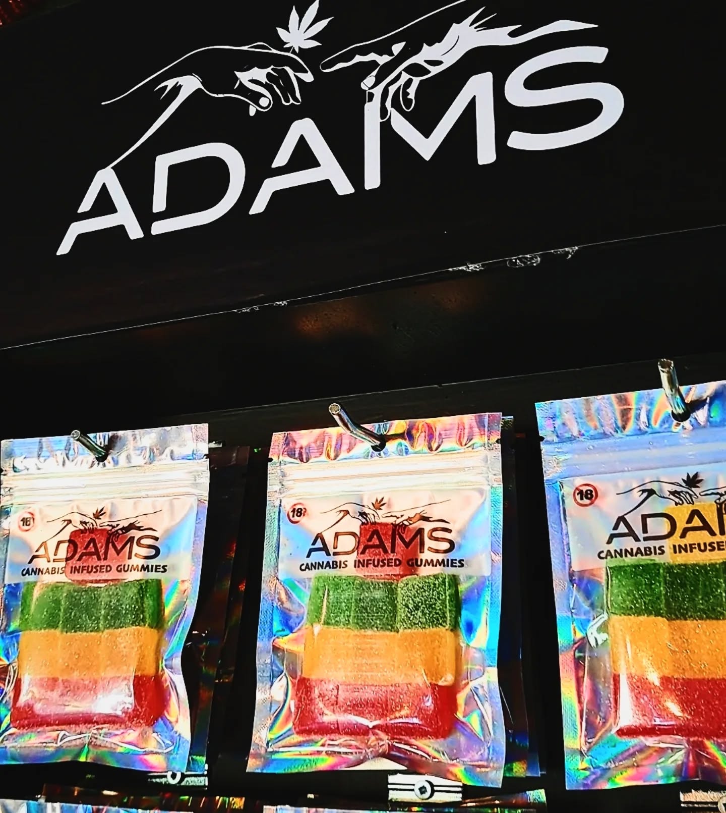 Retail product photography and visual merchandising for Adams brand